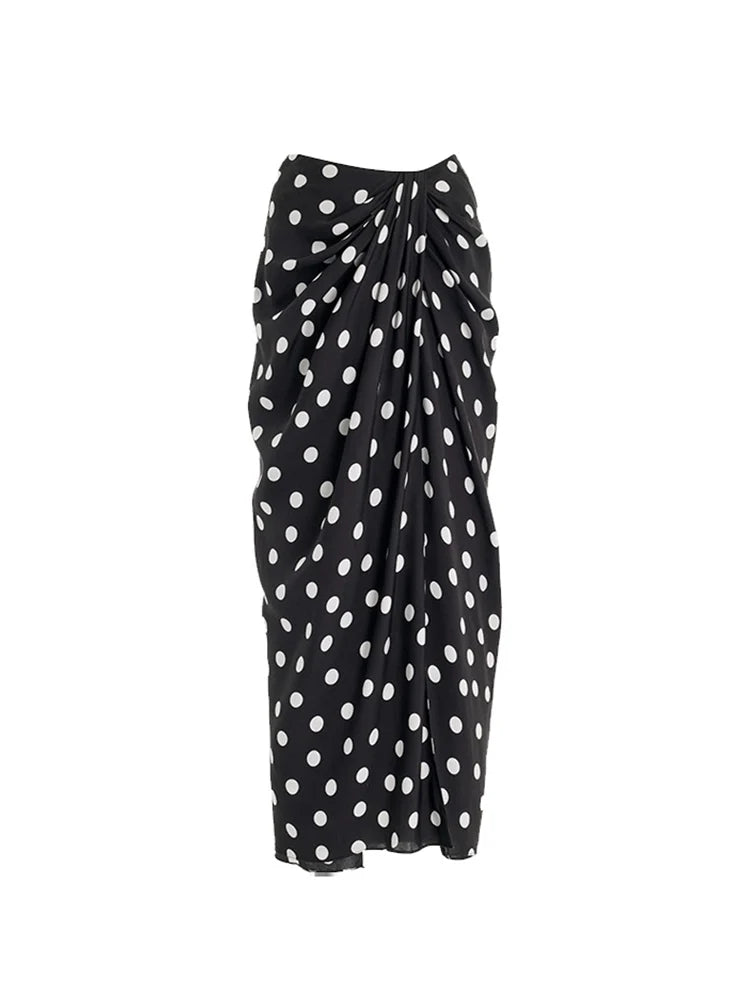 Elegant Polka Dot One-Piece Swimsuit