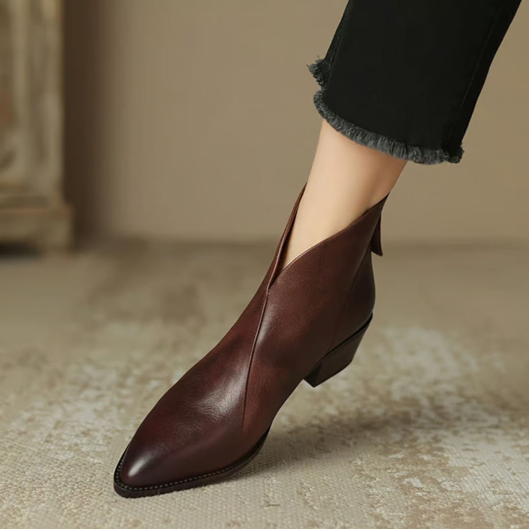 Eirae™ | Modern Leather Ankle Boots