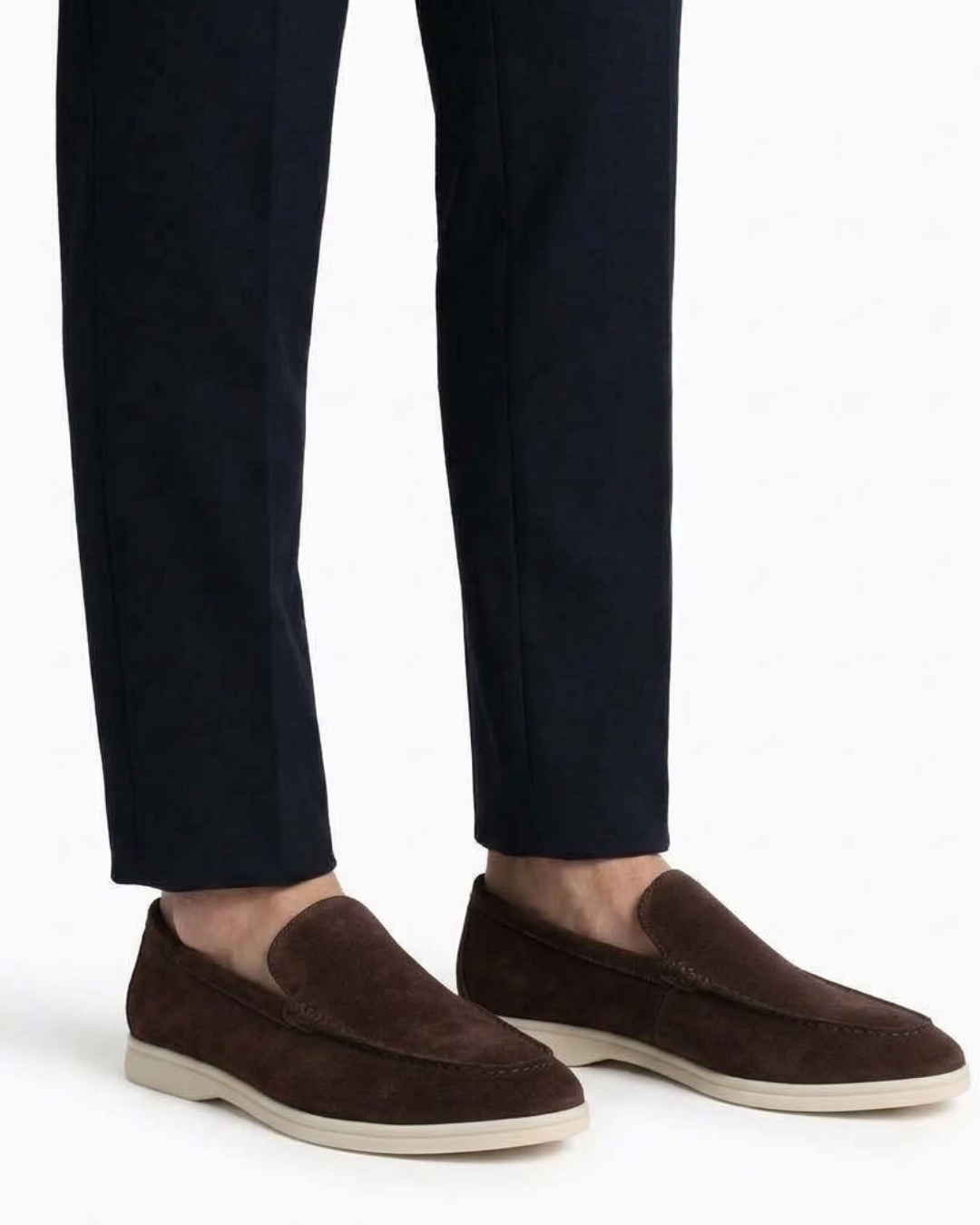 Slip-On Loafers with Stitching for Men