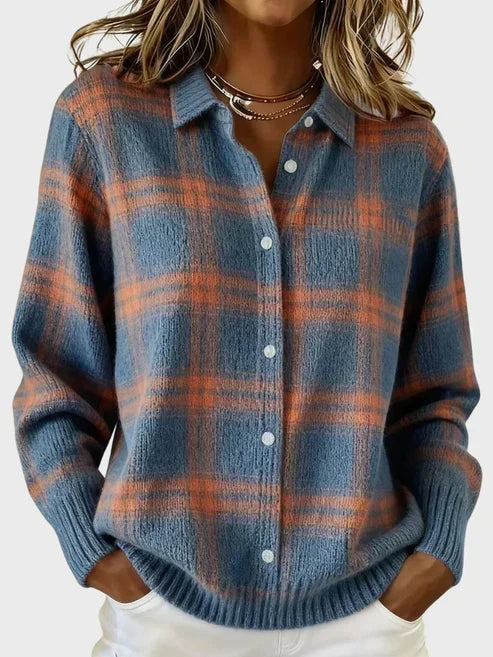 Bellatrixae Retro Plaid Cardigan - Elena Harper