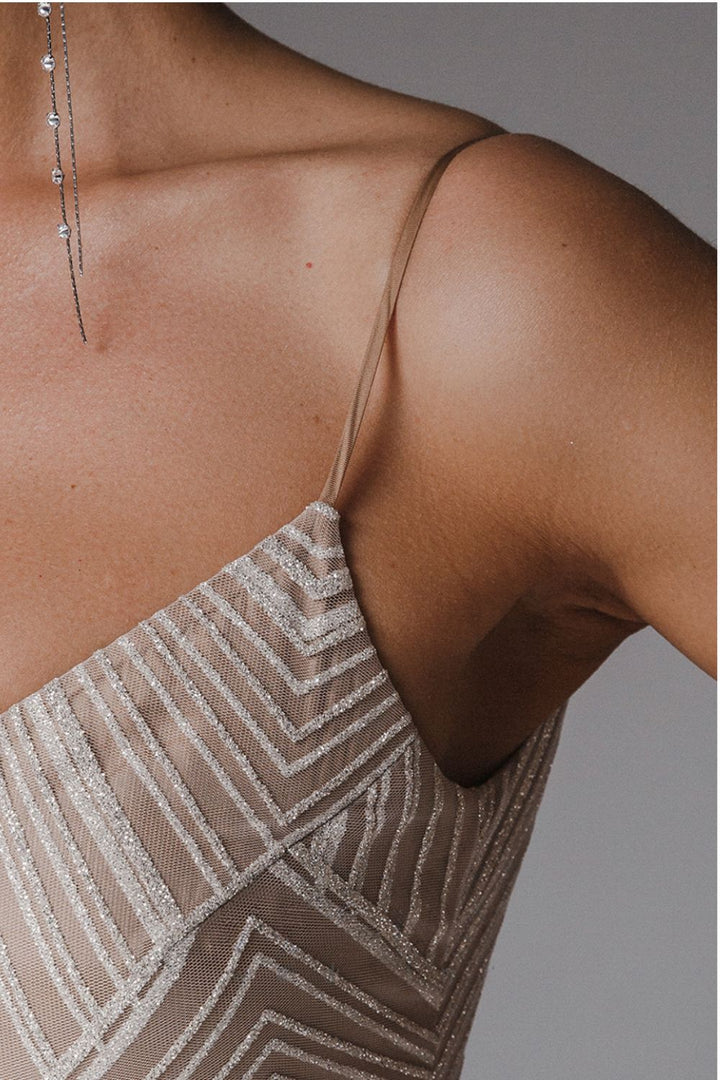Thalassa Sparkly Floor Length Party Dress - Elena Harper