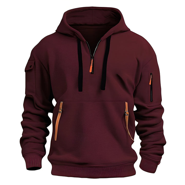 Burton Trendy Hoodie with Half Zipper, view 2 - Elena Harper
