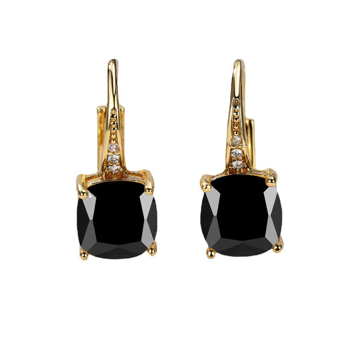 Square Zircon Inlaid Ear Hook