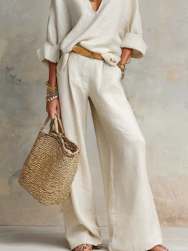 TARA | Coordinated resort with palazzo trousers