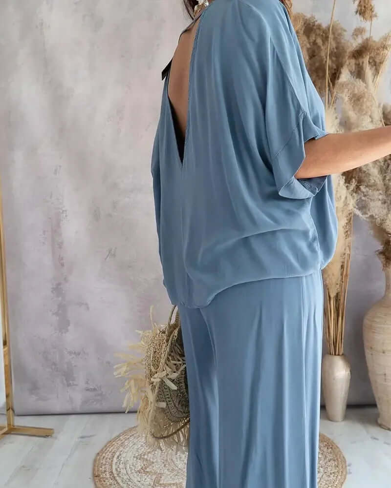 Women's Lightweight Two-Piece Summer Set, view 3 - Elena Harper