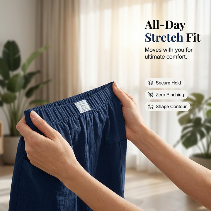 Women's Short Skirt with Elastic Waist, Asymmetrical Cut, Summer, view 8 - Elena Harper