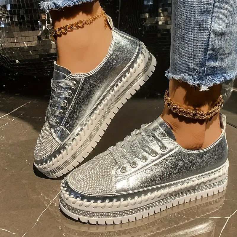 comfortable orthopedic sneakers with sequins EB EB