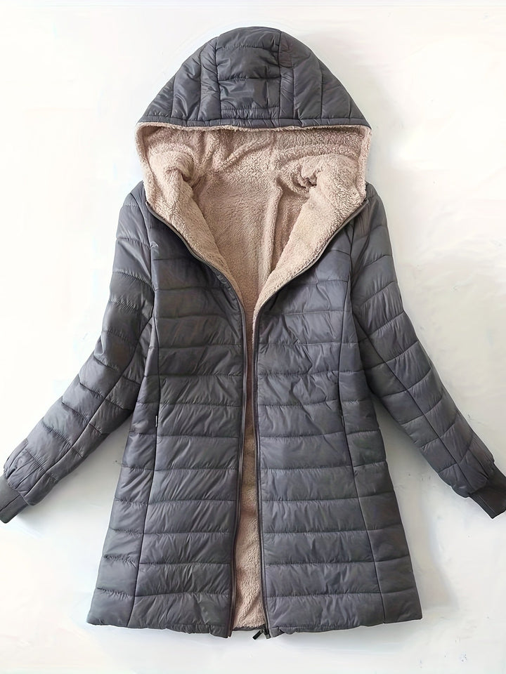 Fleece-Lined Women's Jacket with Zipper Eliza, view 2 - Elena Harper