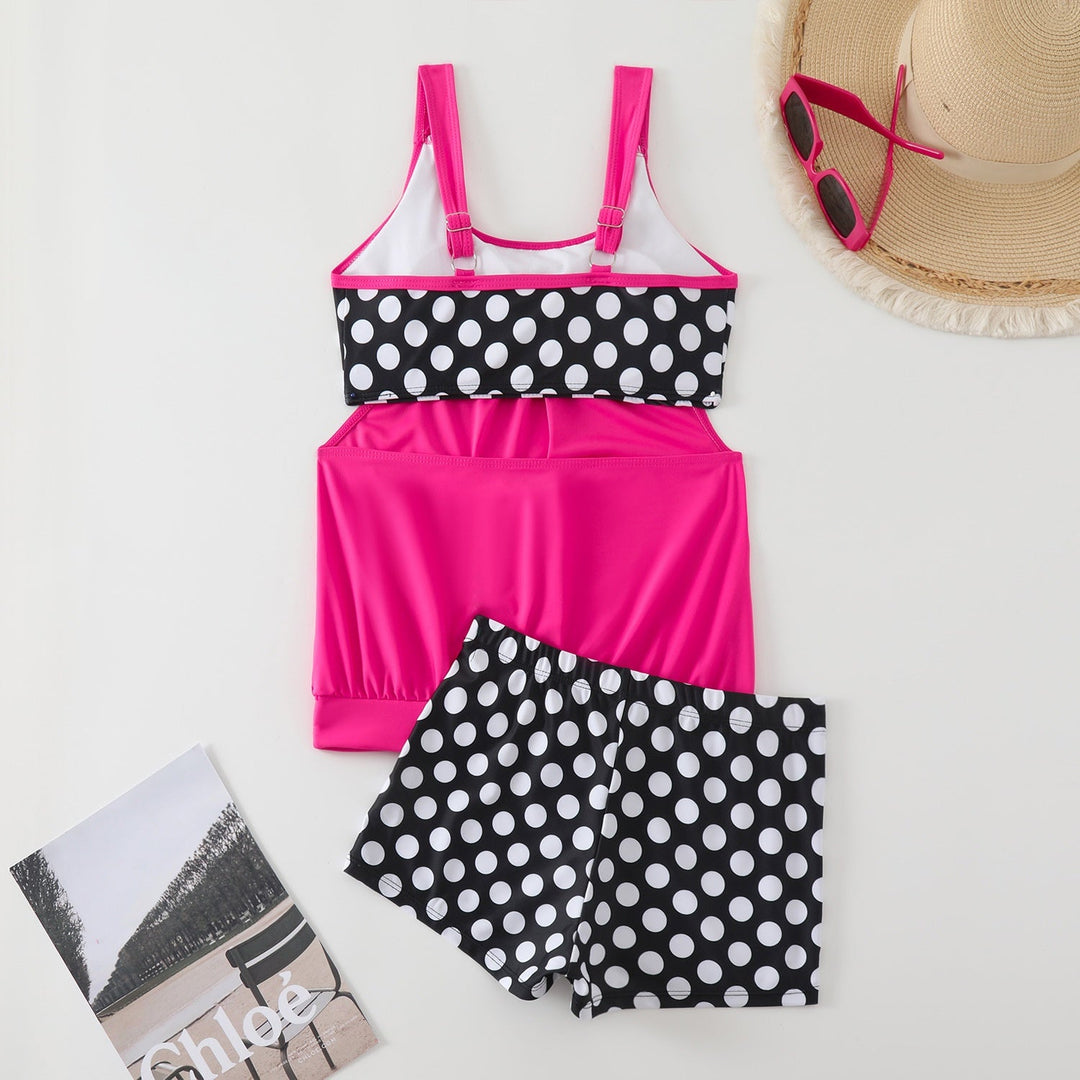 Luija Two-Piece Women's Tankini with Polka Dot Pattern, view 6 - Elena Harper