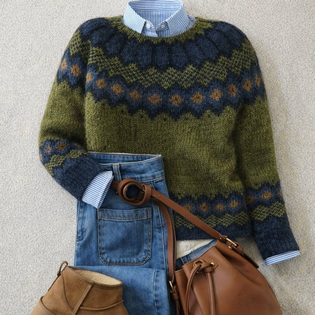 Isabella | Nordic Knit Sweater with Fair Isle Pattern