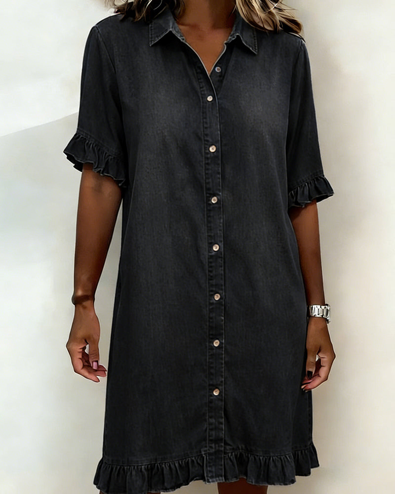 MODERN DENIM MIDI DRESS FOR WOMEN