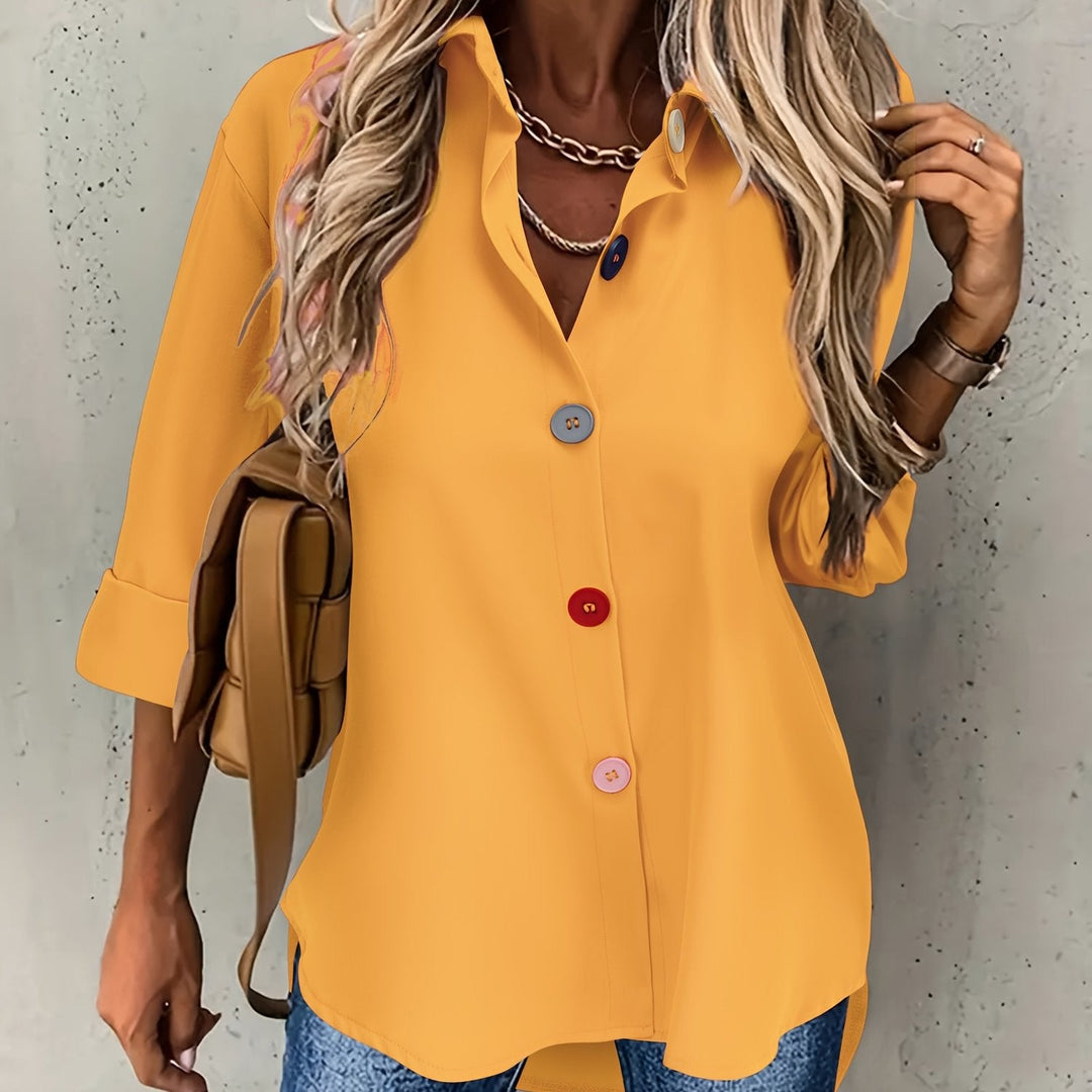 CHIC BLOUSE WITH BUTTONS FOR WOMEN