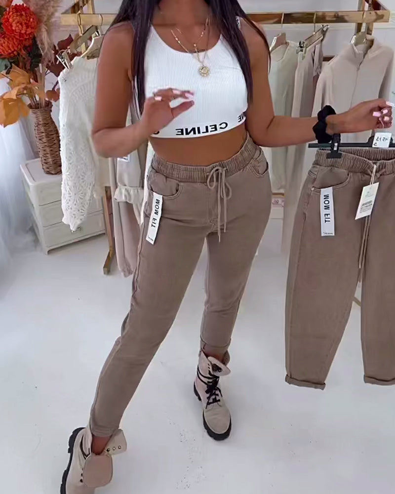 Stretch Skinny Elastic Pants