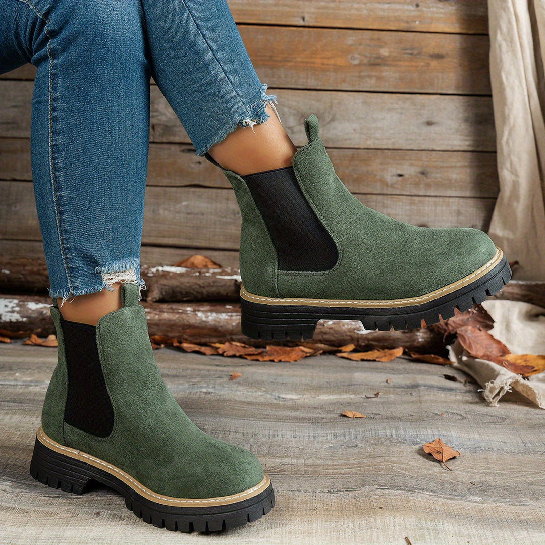 Yvonne Modern and Elegant Chelsea Platform Ankle Boots, view 8 - Elena Harper