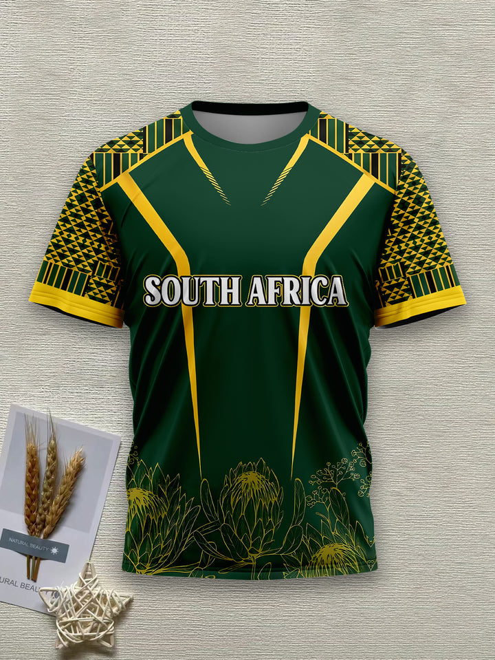South Africa World Cup 2026 competition top by Emma & Rose Cape Town, featuring team logo and vibrant design.