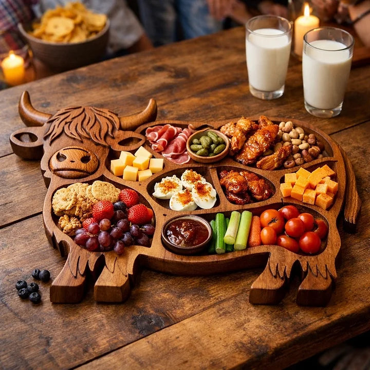CowBoards Highland Cow Wooden Board for Charcuterie - Elena Harper