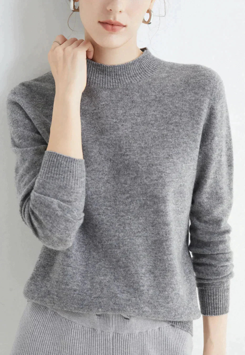 Clara Soft and Elegant Women's Cashmere Sweater, view 6 - Elena Harper