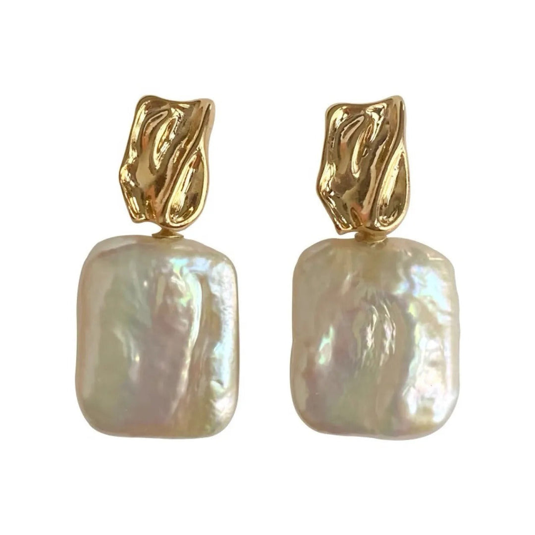 Aiah Earrings with Beautiful Organic Details, view 2 - Elena Harper