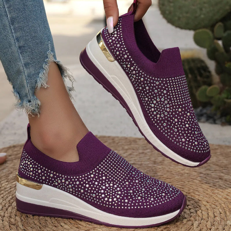 Genovefa Sparkling Women's Slip-On Sneakers, view 6 - Elena Harper