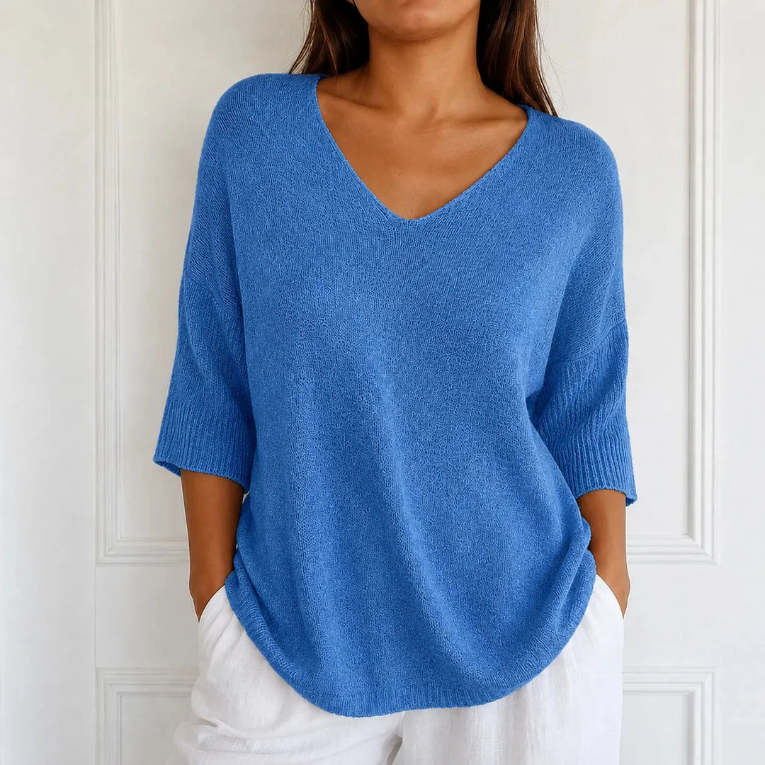 Maya | Casual and Stylish Women's Knit Tunic Top with V-Neck