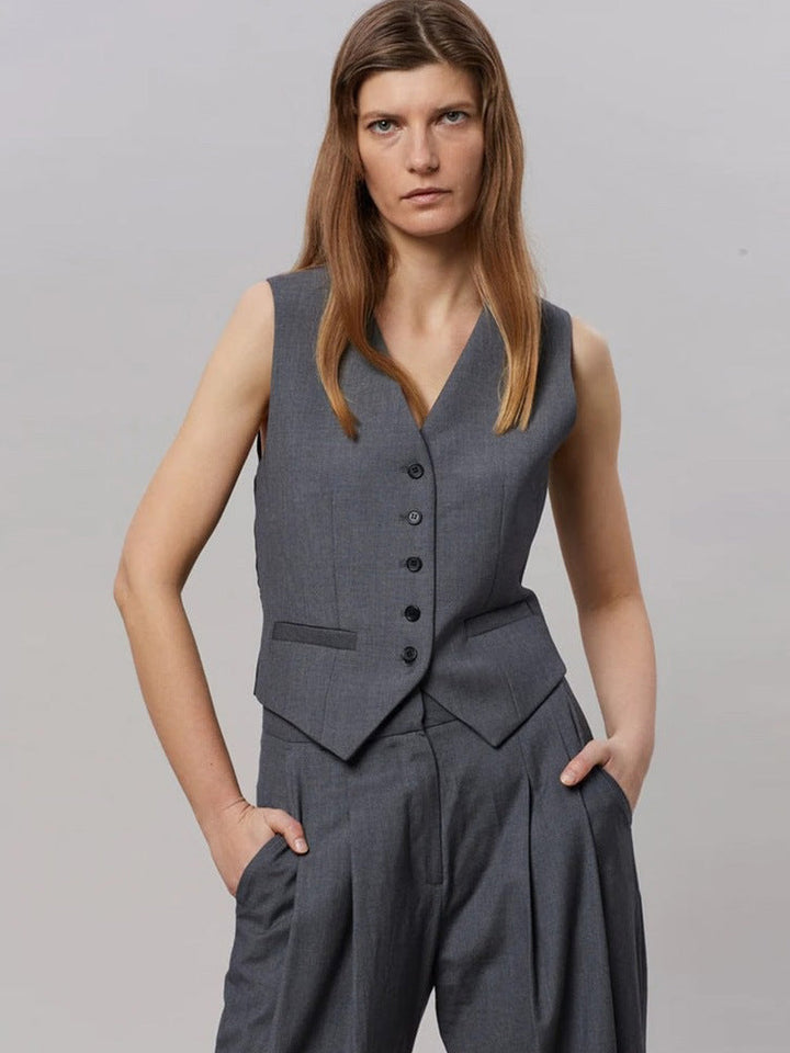Amelia Elegant and Modern Women's Business Vest, view 5 - Elena Harper