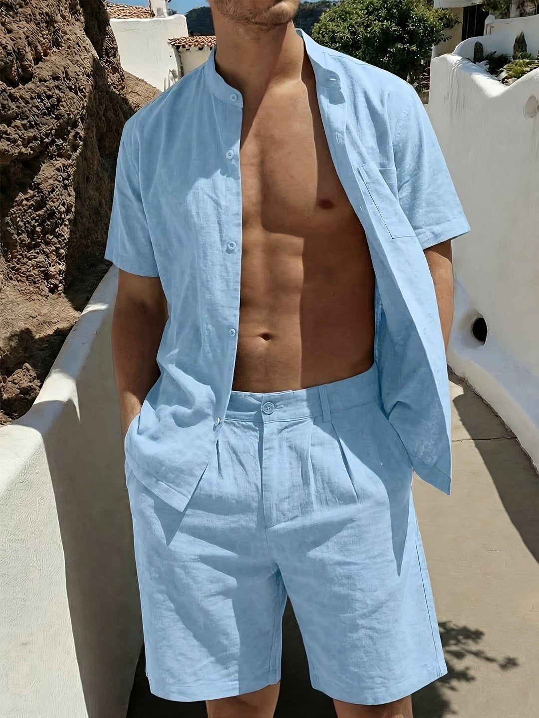 LAURENT MONACO | SHIRT AND SHORT SET FOR MEN