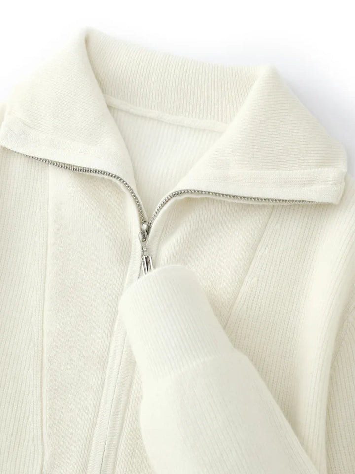 Emma & Rose cashmere half-zip sweater — premium winter knitwear