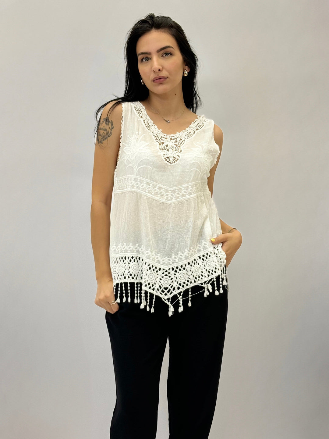 Greer™  |  soft luxurious fabrics Tank Top Embroidery
