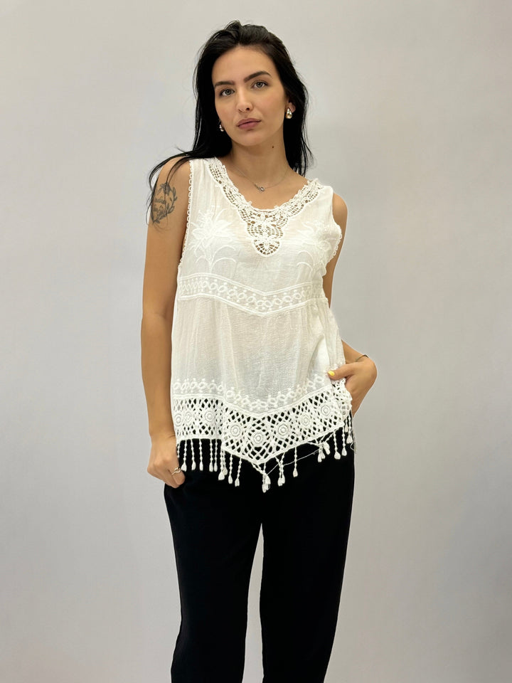 Greer™  |  soft luxurious fabrics Tank Top Embroidery