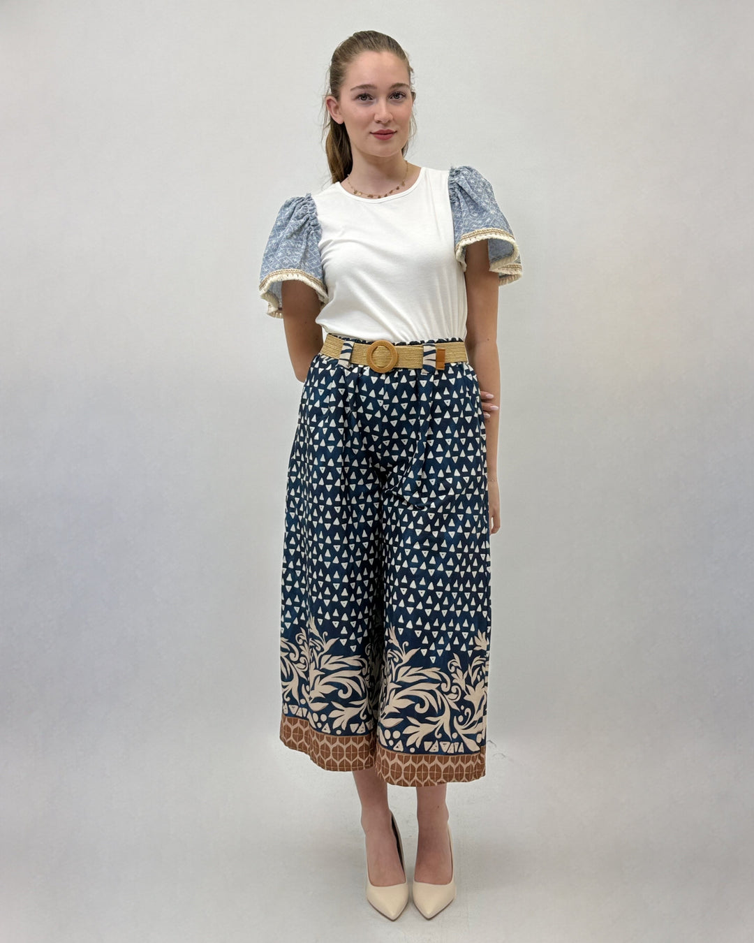 Jolien™  |  Sweater Puff Sleeves Embroidery