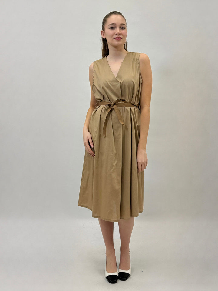 Xenia™  |  V-neck Dress Belt Detail