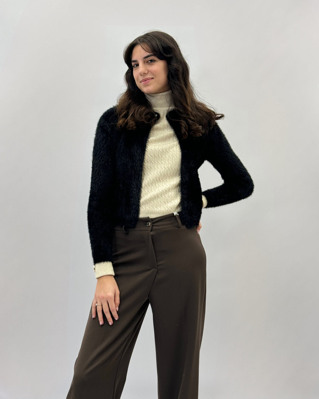 Emma & Rose pin-closure knit pullover — women's knitwear