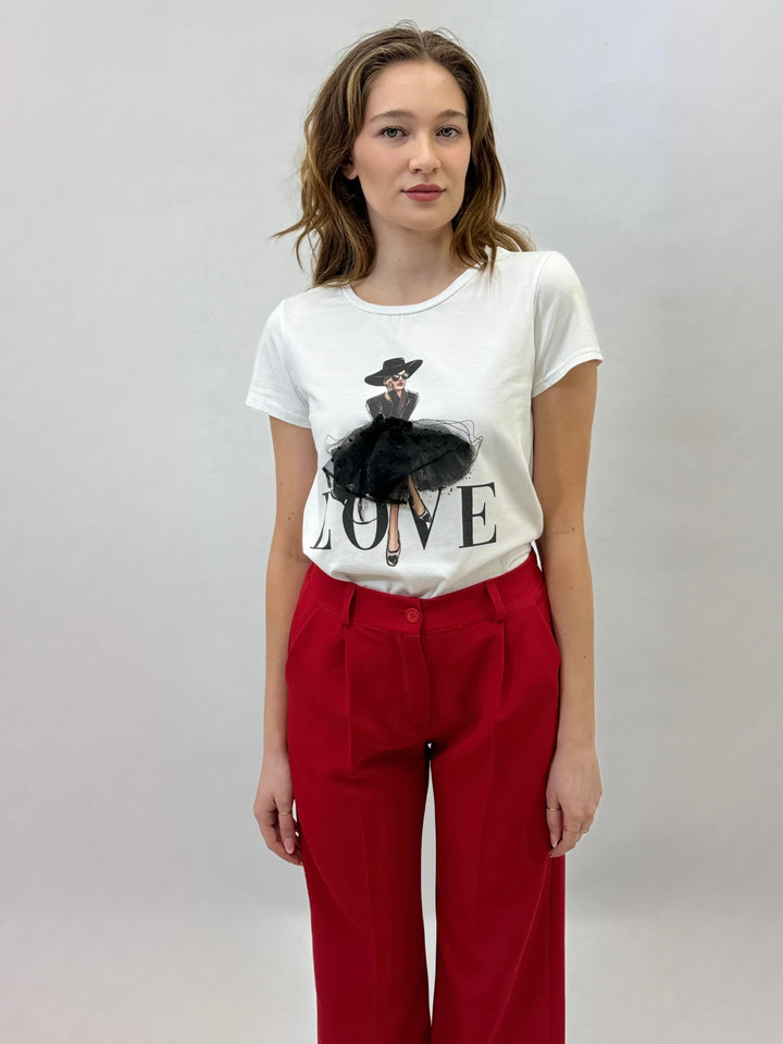 Elmarie™  |  soft luxurious fabrics T-shirt Love Print
