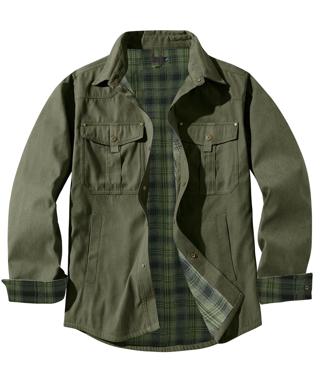 Men's Insulated Flannel Jacket - Durable & Warm Outerwear