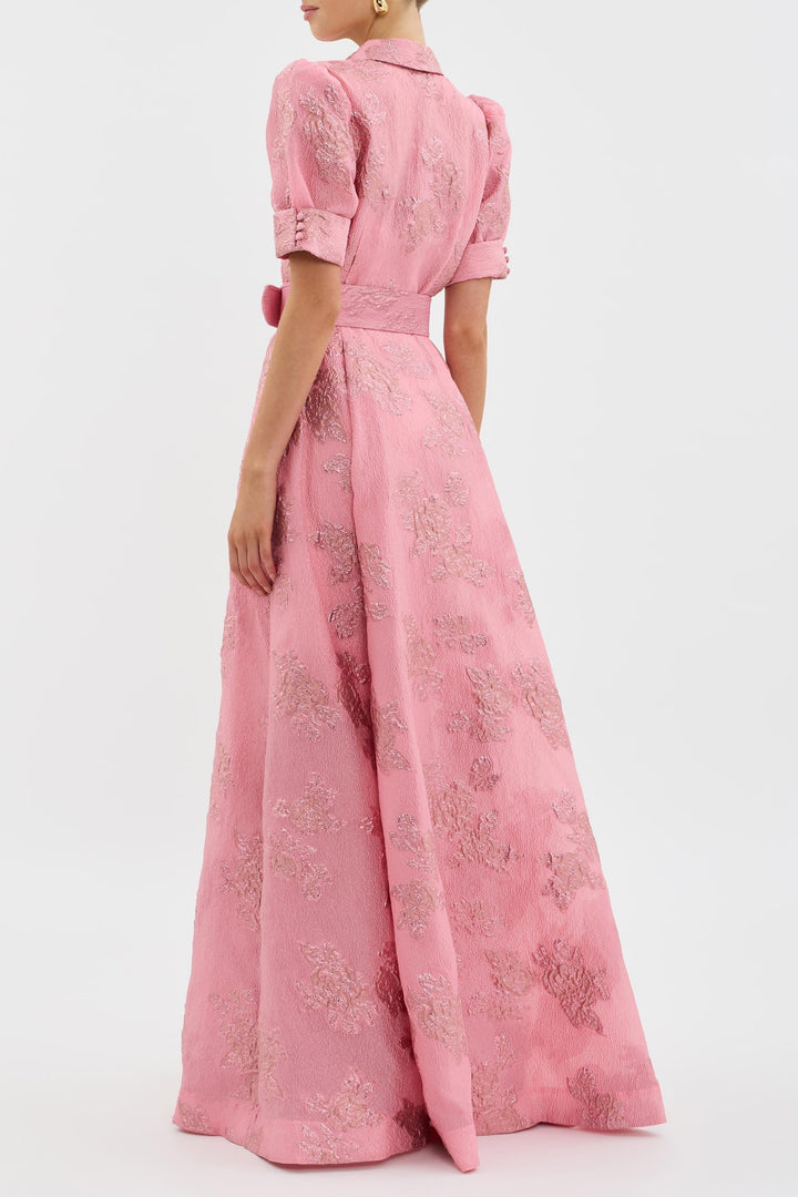 Aria Dress with Short Puff Sleeves - Elena Harper