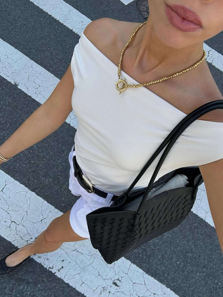 Woven Tote Bag for Women for the Day - Spacious and Elegant