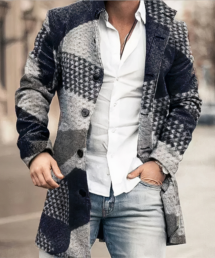 LAURENT MONACO | CLASSIC BUTTONED TRENCH COAT FOR MEN