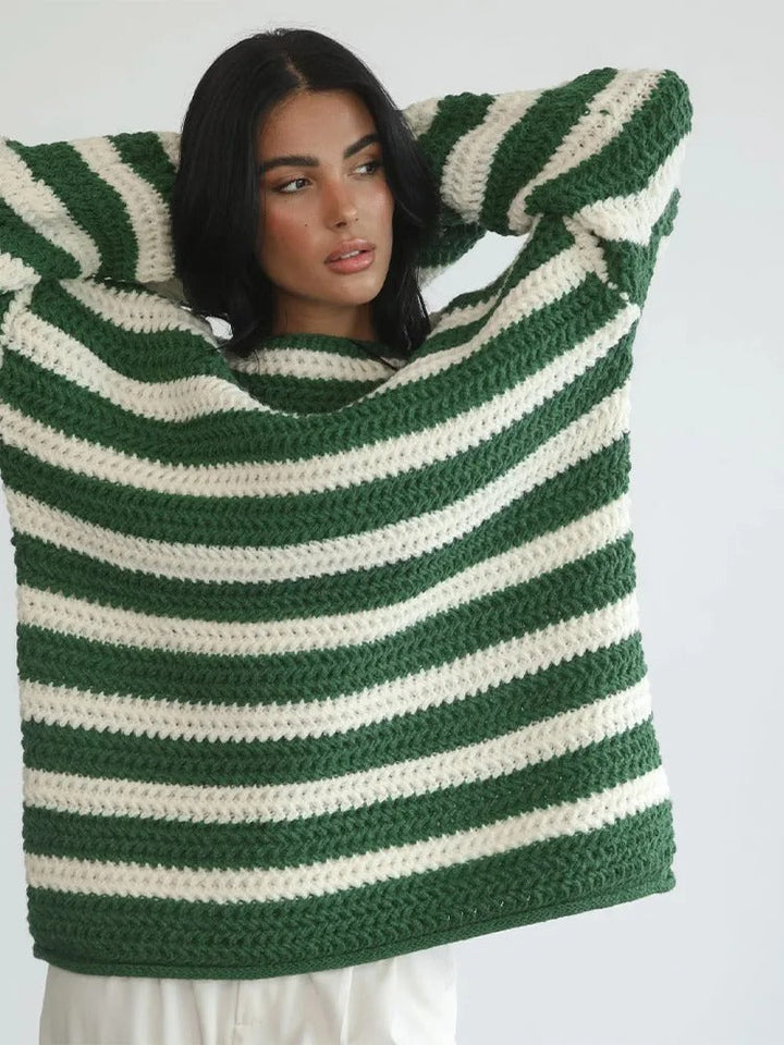 Aaliyah - Striped Pullover Sweater