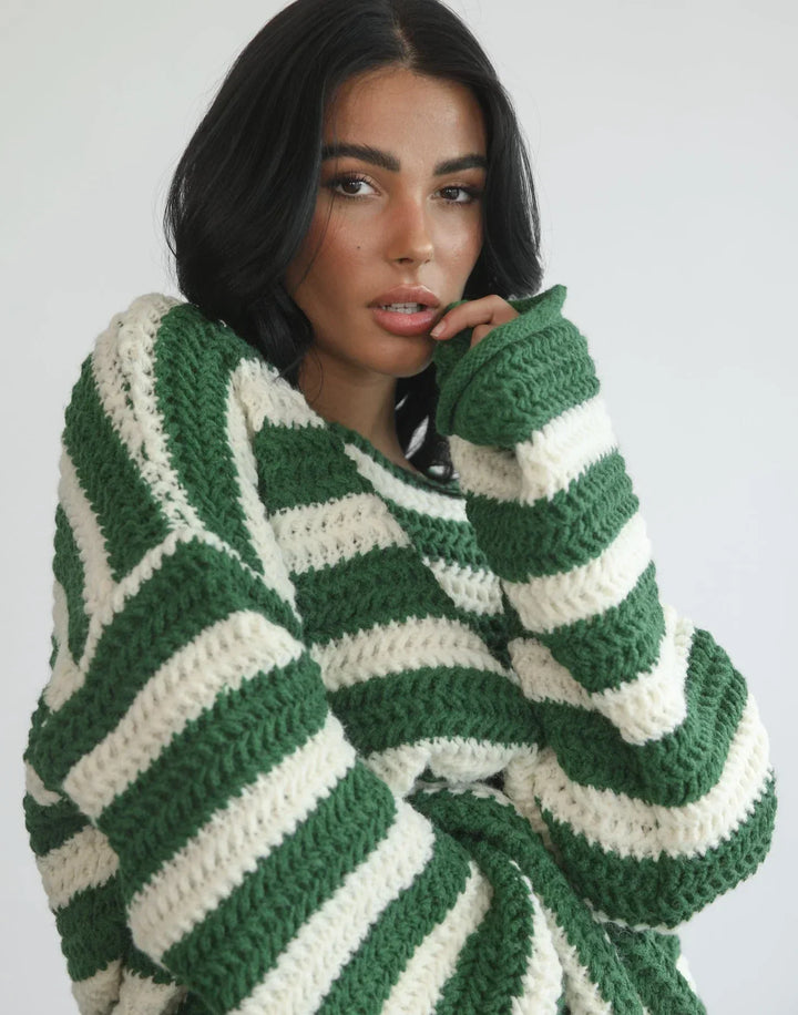 Aaliyah - Striped Pullover Sweater