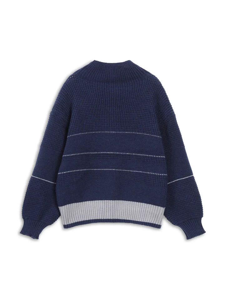Abigail - Women's Knit Sweater with Button Placket