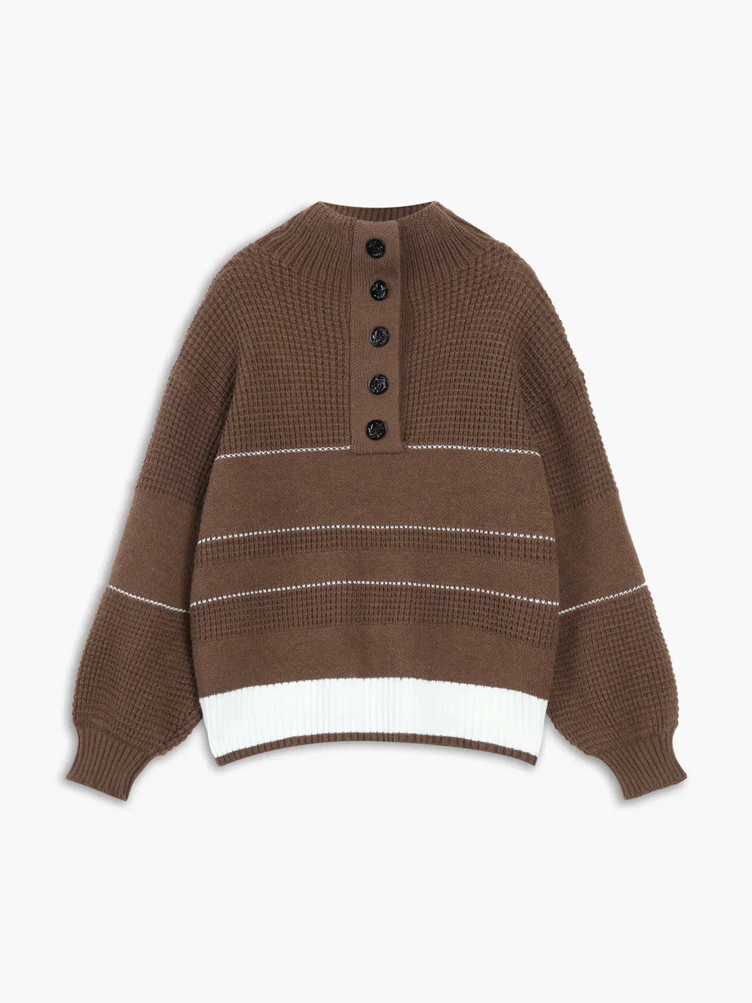 Abigail - Women's Knit Sweater with Button Placket