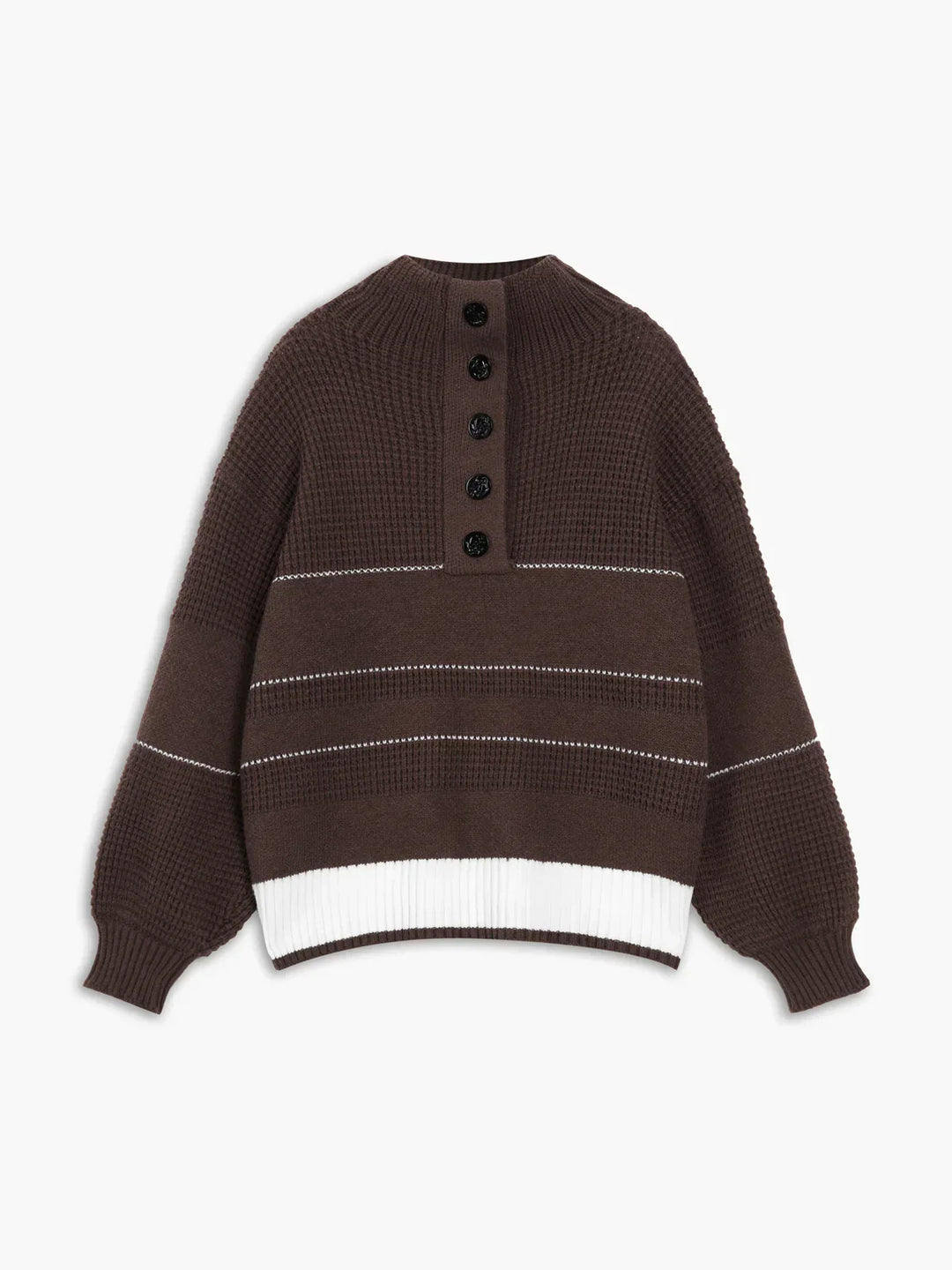 Abigail - Women's Knit Sweater with Button Placket