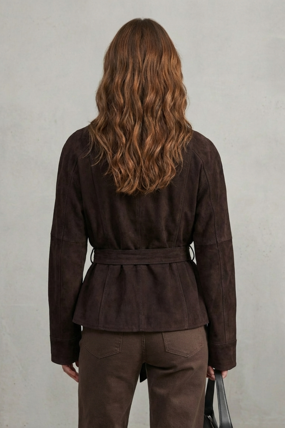 Women's French Elegance Cropped Double-Breasted Wool Jacket Josephine, view 4 - Elena Harper