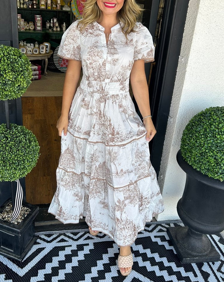Eliza Classic Toile Maxi - Elena Harper