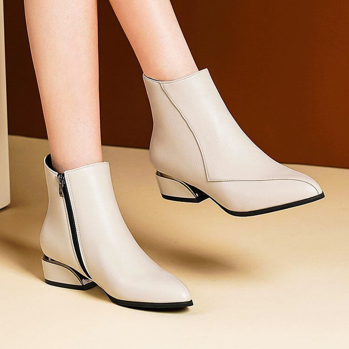Clara | Elegant and Stylish Women's Ankle Boots with Low Heel