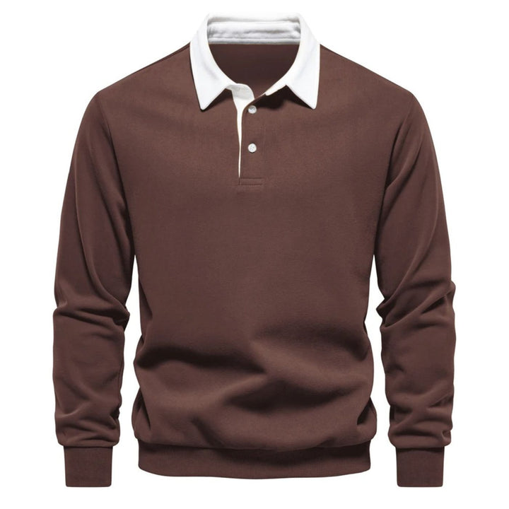 Men's Casual Sweater with Collar, Slim Fit, Temperature Regulation