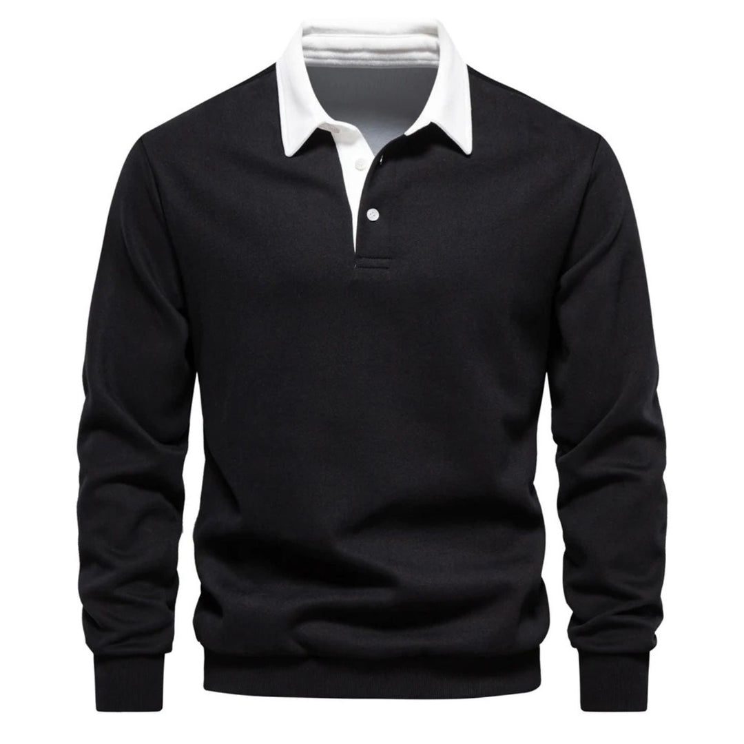 Men's Casual Sweater with Collar, Slim Fit, Temperature Regulation