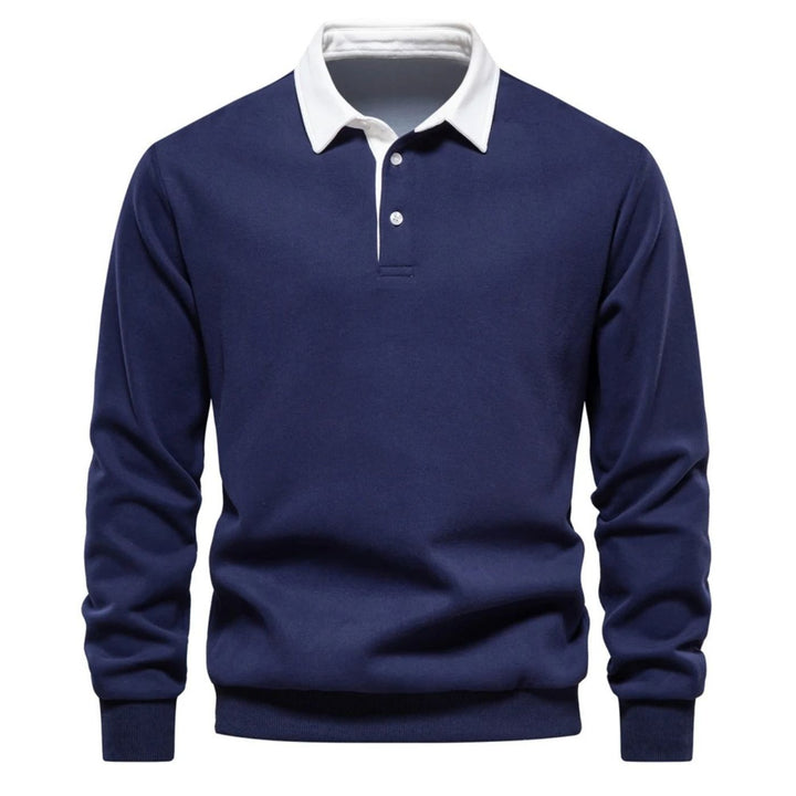Men's Casual Sweater with Collar, Slim Fit, Temperature Regulation