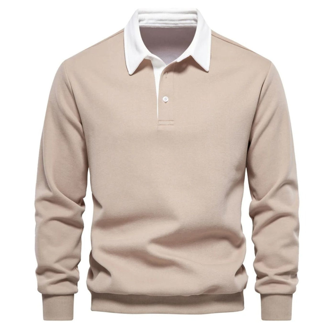Men's Casual Sweater with Collar, Slim Fit, Temperature Regulation
