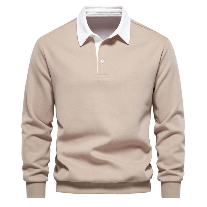 Men's Casual Sweater with Collar, Slim Fit, Temperature Regulation